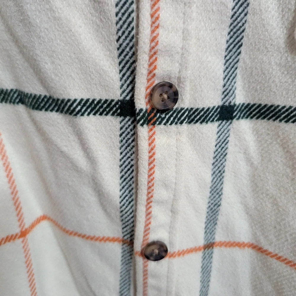 Goodfellow & Co Men's Plaid Jacket Shacket Sz XXL Cream Color M-010